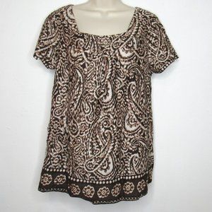 St. John's Bay Womens Square Neck Short Sleeve Top